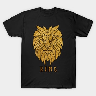 King Lion Golden Design T-Shirt